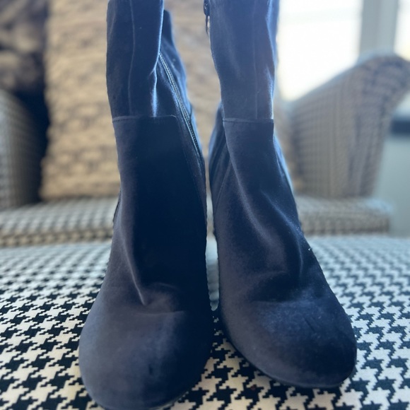 Ninewest blue velvet ankle boots - Picture 5 of 6